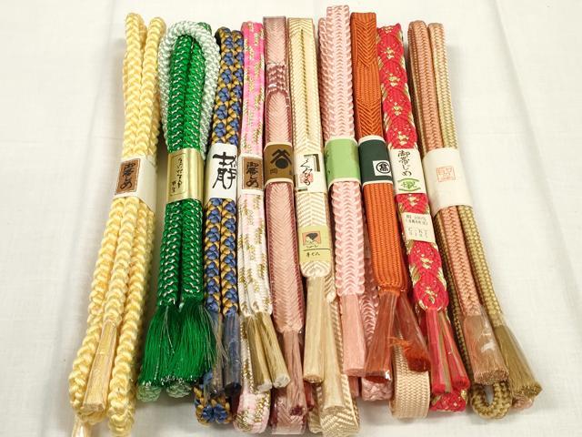 平和屋着物●和装小物　帯締め10本セット　組紐　笹浪組　金銀糸　高島屋扱い　逸品　未使用　DABA7520zzz