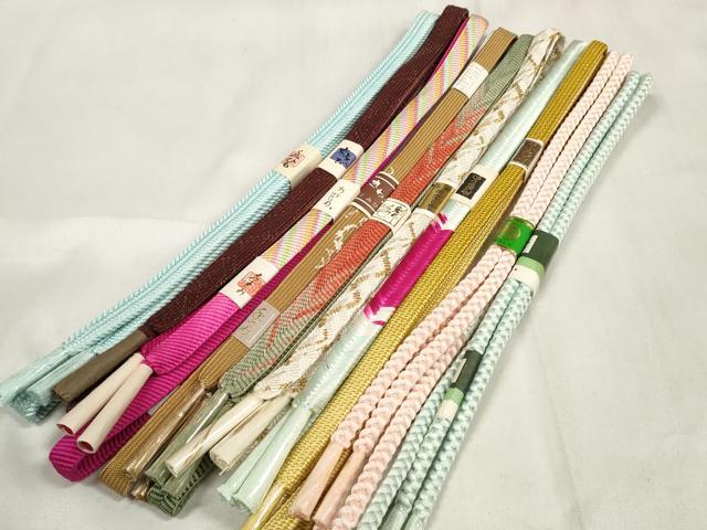 平和屋着物●和装小物　帯締め10本セット　礼装用　組紐　高麗組　笹浪組　金糸　逸品　未使用　DABA7527zzz