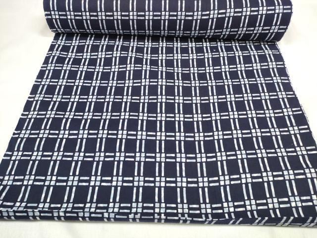 平和屋着物＊夏物　男性　浴衣　反物　着尺　格子　キングサイズ　綿　逸品　未使用　DABA7719zzz_6