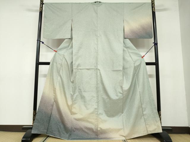 平和屋着物●訪問着　霞文　暈し染め　正絹　逸品　DABB0029ud