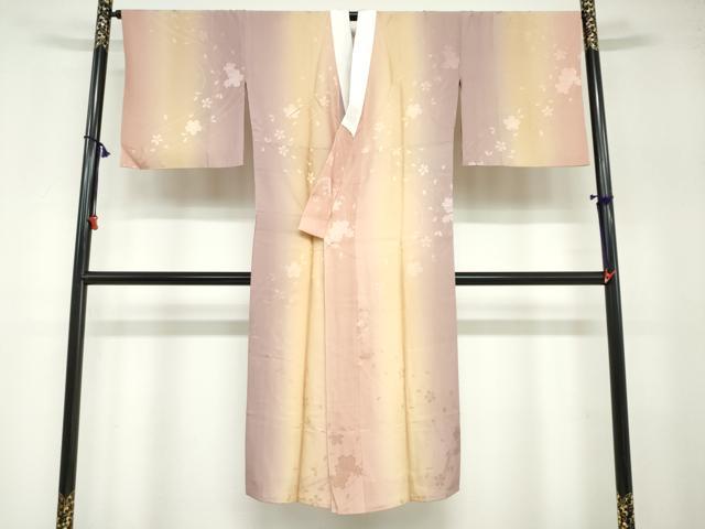 平和屋着物●長襦袢　袷　流水舞桜地紋　暈し染め　さが美扱い　正絹　逸品　DABB0115ud 20,878円