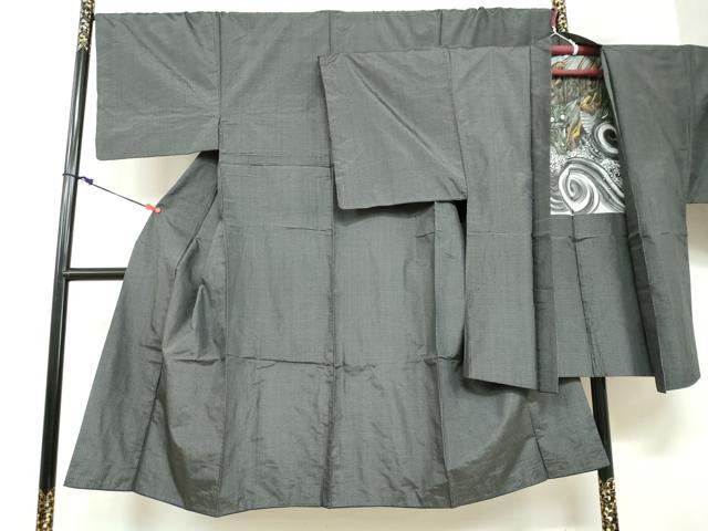 平和屋着物●男性　本場大島紬　アンサンブル　長羽織　抽象文様　正絹　逸品　DABB0310ud