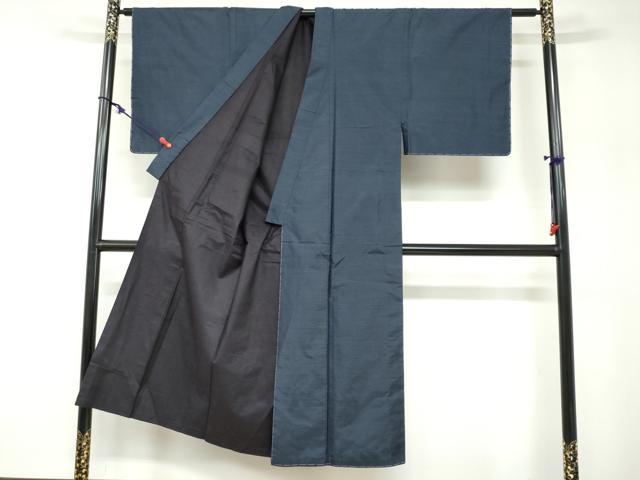 平和屋着物●男性　本場大島紬　アンサンブル　長襦袢（袷）セット　長羽織　抽象文様　正絹　逸品　未使用　DABB0328ud_2