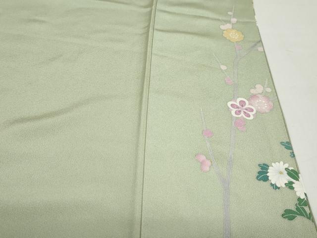 平和屋着物●訪問着　友禅　作家物　冊子草花文　暈し染め　正絹　逸品　DABB0357ud_9
