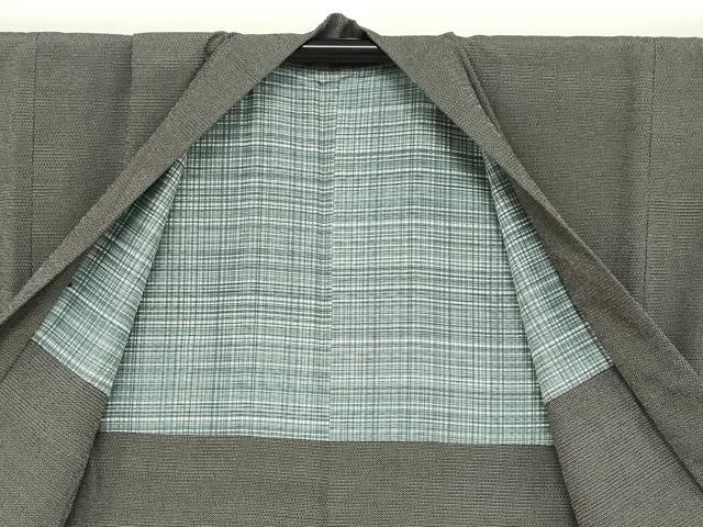 平和屋着物●男性　本塩沢　アンサンブル　110亀甲　総詰め　正絹　逸品　DABB0421ud_8