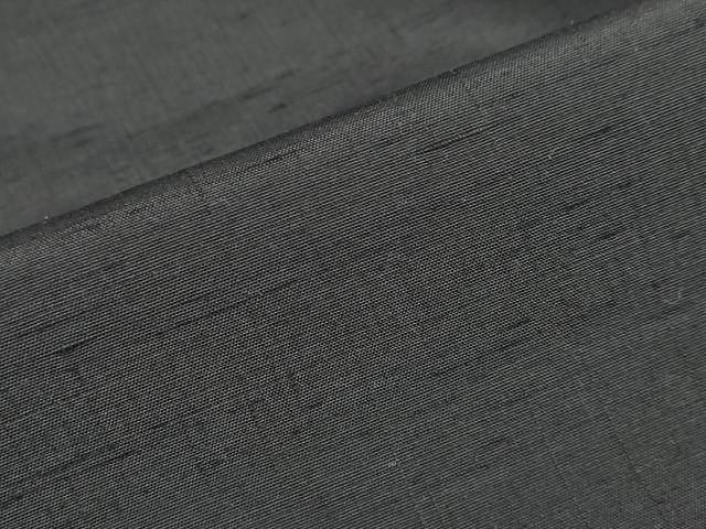 平和屋着物●男性　紬　アンサンブル　鉄黒色　正絹　逸品　DABB0426ud_6