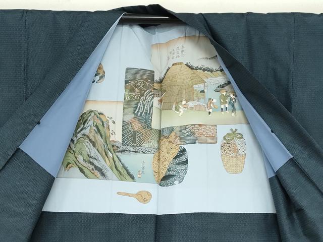 平和屋着物○男性 本場大島紬 アンサンブル 100亀甲 総詰め 正絹 逸品
