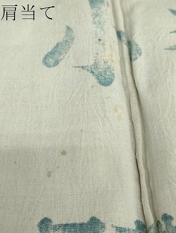平和屋着物●久留米絣　単衣　抽象文様　綿　逸品　DABB0609ud_6