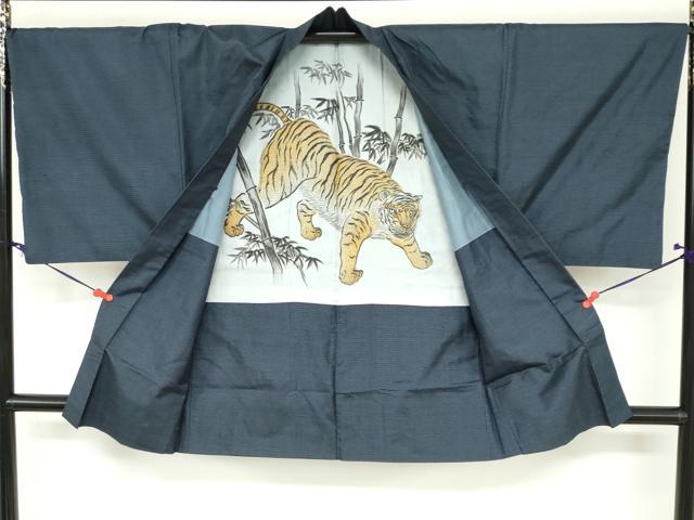 平和屋着物●男性　本場大島紬　アンサンブル　100亀甲　総詰め　正絹　逸品　DABB0621ud_7