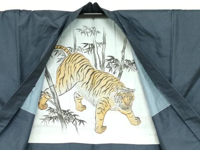 平和屋着物●男性　本場大島紬　アンサンブル　100亀甲　総詰め　正絹　逸品　DABB0621ud_8