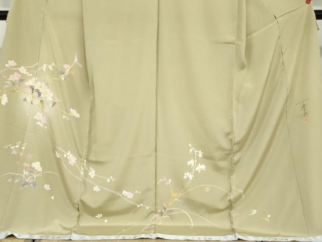 平和屋着物●京加賀友禅　百貫石峰　訪問着　草花文　蛍暈し　仮絵羽　正絹　逸品　未使用　DABB0653ud_3