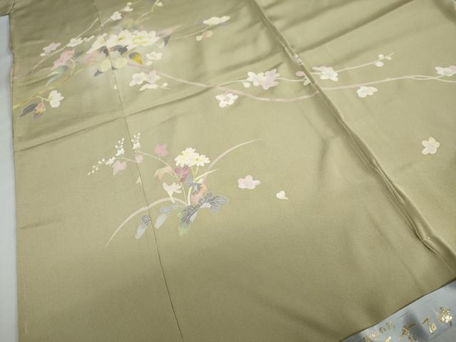 平和屋着物●京加賀友禅　百貫石峰　訪問着　草花文　蛍暈し　仮絵羽　正絹　逸品　未使用　DABB0653ud_4