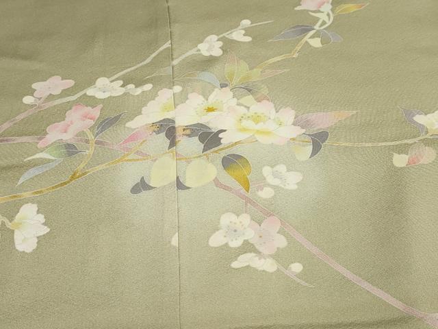平和屋着物●京加賀友禅　百貫石峰　訪問着　草花文　蛍暈し　仮絵羽　正絹　逸品　未使用　DABB0653ud_5
