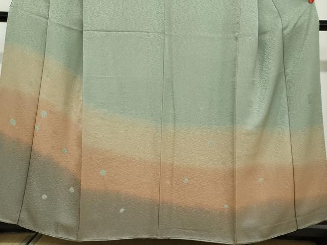 平和屋着物●訪問着　作家物　絞り　花霞文　暈し染め　金彩　正絹　逸品　DABB0655ud_3