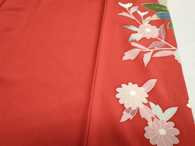 平和屋着物●豪華振袖　友禅　作家物　花鳥文　暈し染め　正絹　逸品　DABB0728ud_9