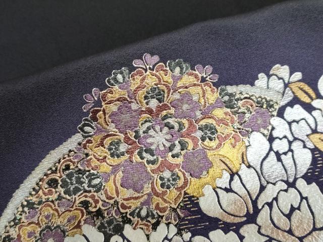 平和屋着物○ブライダルファッションデザイナー・桂由美 黒留袖 刺繍