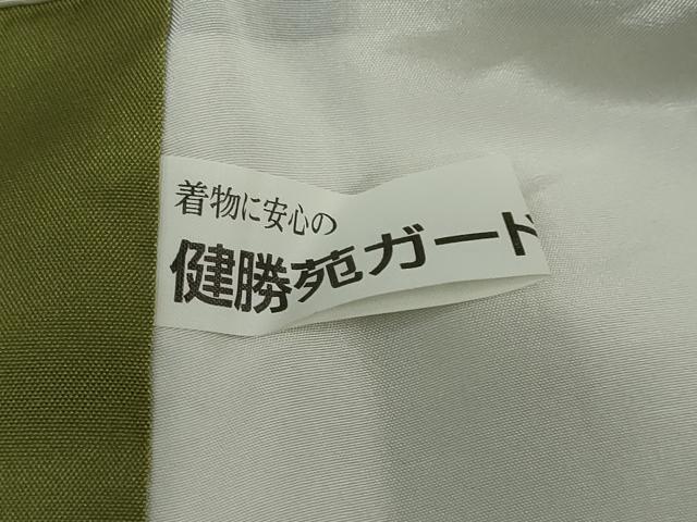 平和屋着物●小千谷紬　モロ入り　100亀甲　御所車風景文　健勝苑扱い　正絹　逸品　DABB0961ud