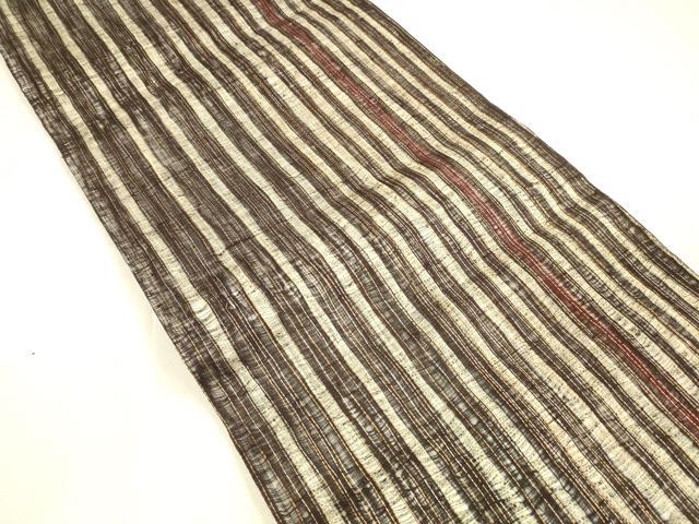平和屋着物▽つけ帯　スリーシーズン　春夏秋　櫛織　間道　金糸　正絹　逸品　DABB3210cm_1