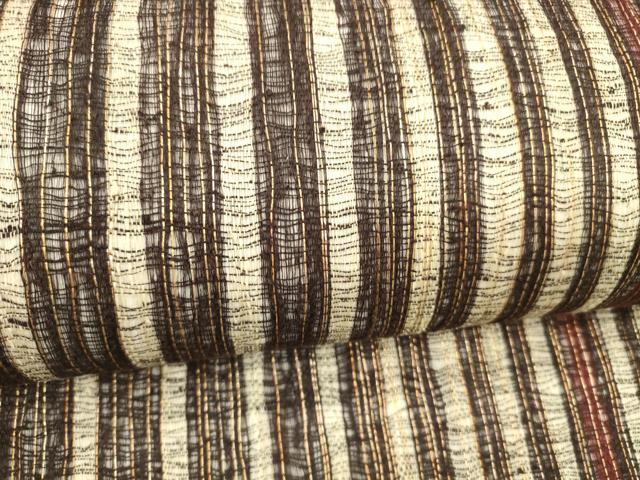 平和屋着物▽つけ帯　スリーシーズン　春夏秋　櫛織　間道　金糸　正絹　逸品　DABB3210cm_2