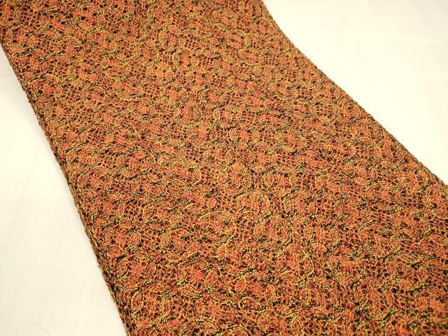 平和屋着物＊夏物　八寸名古屋帯　リボン織　抽象文様　正絹　逸品　DABB3220cm_1
