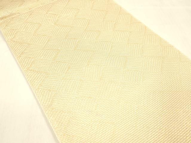 平和屋着物＊夏物 西陣 河合美術織物謹製 六通柄袋帯 立波文 金糸 正絹