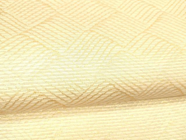 平和屋着物＊夏物　西陣　河合美術織物謹製　六通柄袋帯　立波文　金糸　正絹　逸品　DABB3272cm_2