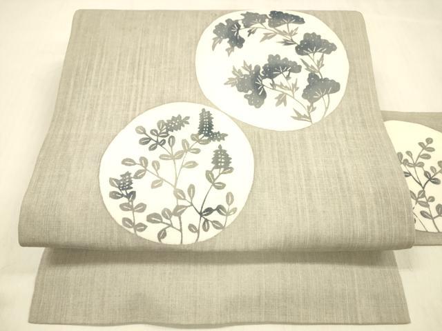 平和屋着物●本場大島紬　7マルキ　雪輪吉祥舞桜文　ロング丈　正絹　逸品　CABC7099yc 平和屋着物○本場大島紬 7マルキ 雪輪吉祥舞桜文 ロング丈 正絹 逸品