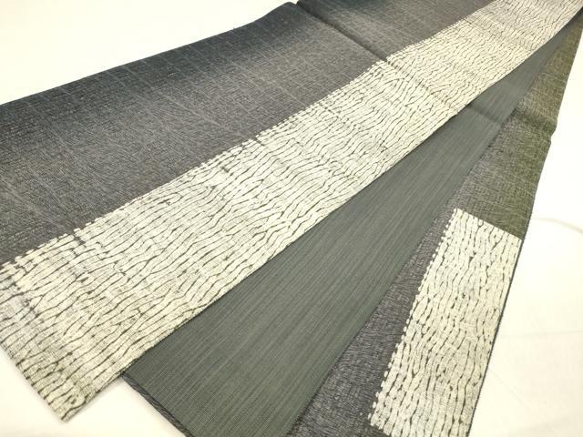平和屋着物▽六通柄袋帯　スリーシーズン　春夏秋　櫛織　抽象文様　正絹　逸品　DABB3460cm_4