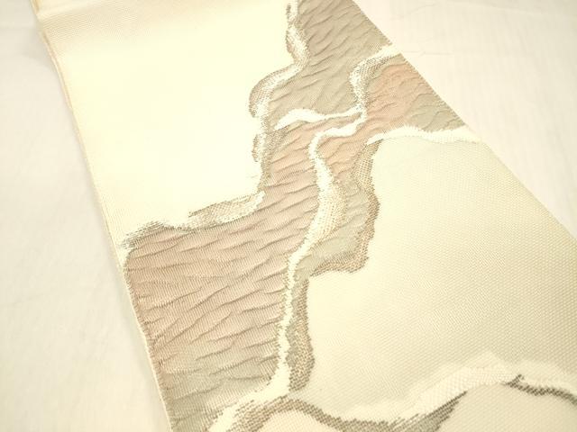 平和屋着物＊夏物　太鼓柄　本袋帯　流水文　銀糸　正絹　逸品　DABB3629cm