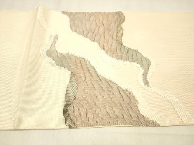 平和屋着物＊夏物　太鼓柄　本袋帯　流水文　銀糸　正絹　逸品　DABB3629cm