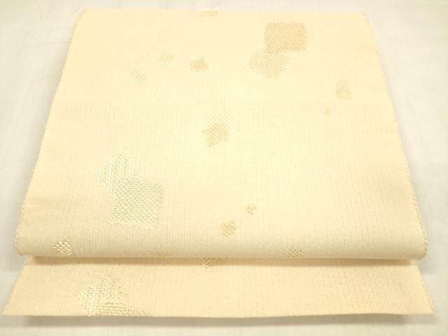 平和屋着物＊夏物　八寸名古屋帯　箔散らし文　金糸　DABB3644cm