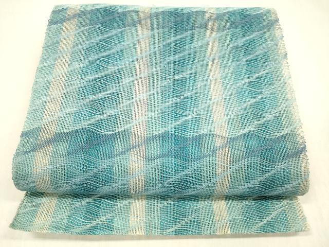 平和屋着物＊夏物　八寸名古屋帯　間道　DABB3987cm