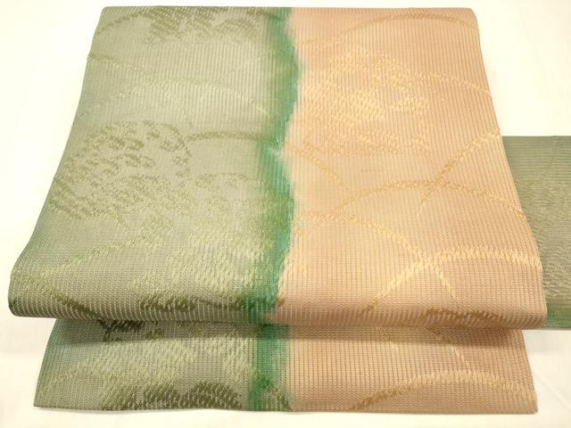 平和屋着物＊夏物　九寸名古屋帯　草花文　正絹　逸品　DABB3992cm 平和屋着物＊夏物 九寸名古屋帯 草花文 正絹 逸品 DABB3992cm 【公式通販】