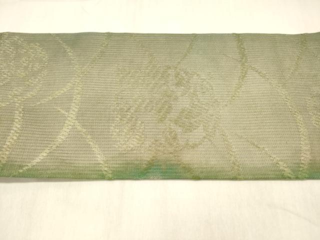 平和屋着物＊夏物　九寸名古屋帯　草花文　正絹　逸品　DABB3992cm 平和屋着物＊夏物 九寸名古屋帯 草花文 正絹 逸品 DABB3992cm 【公式通販】