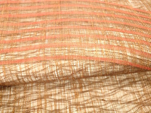 平和屋着物＊夏物　太鼓柄袋帯　櫛織　横段文　正絹　逸品　DABB4000cm_2