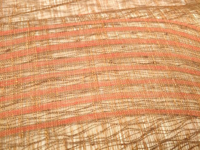 平和屋着物＊夏物　太鼓柄袋帯　櫛織　横段文　正絹　逸品　DABB4000cm_3