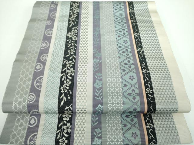 平和屋着物○本場筑前博多織 八寸名古屋帯 花間道 正絹 逸品