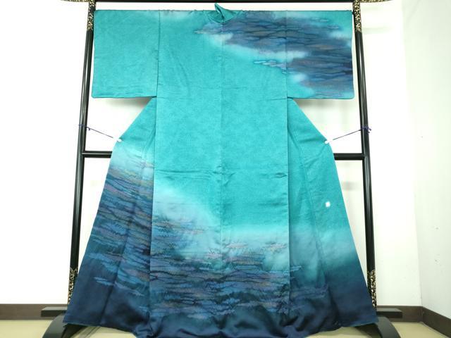 平和屋着物●訪問着　作家物　絞り　霞文　暈し染め　金彩　金通し地　正絹　逸品　DABB4318ps 36,504円