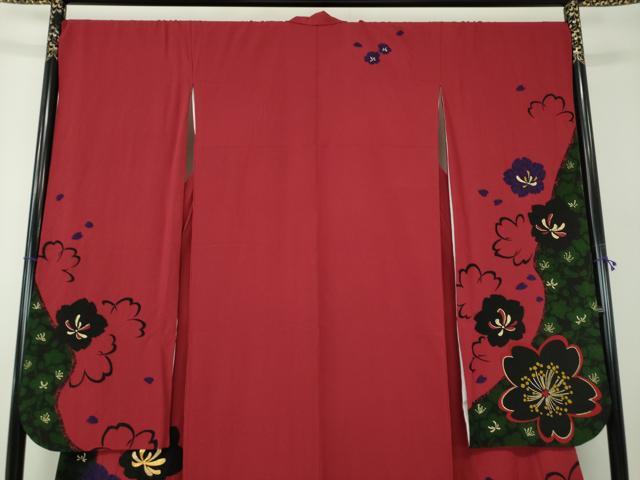 平和屋着物●豪華振袖　駒刺繍　舞花文　金彩　正絹　逸品　DABB4338ps 平和屋着物□豪華振袖 駒刺繍 花鼓文 金彩 正絹 逸品 CABC5831xi