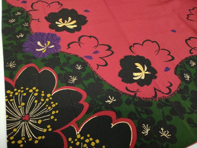 平和屋着物●豪華振袖　駒刺繍　舞花文　金彩　正絹　逸品　DABB4338ps 平和屋着物○豪華振袖 駒刺繍 舞花文 金彩 正絹 逸品 DABB4338ps