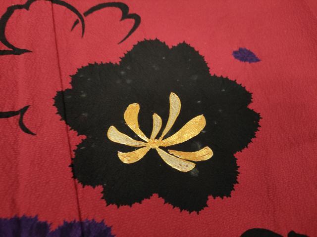 平和屋着物○豪華振袖 駒刺繍 舞花文 金彩 正絹 逸品 DABB4338ps