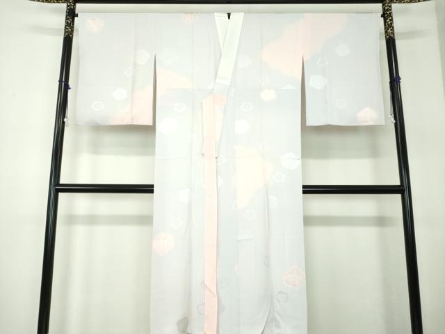 平和屋着物●上質な長襦袢　袷　絞り　舞梅地紋　暈し染め　正絹　逸品　DABB4375ps