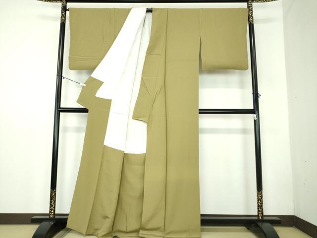 平和屋着物●上質な色無地　根岸色　正絹　逸品　DABB4562ps_2