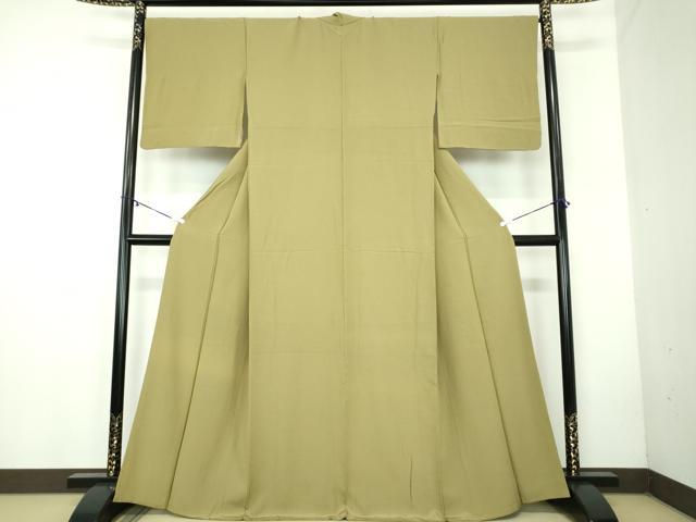 平和屋着物●上質な色無地　根岸色　正絹　逸品　DABB4562ps_1