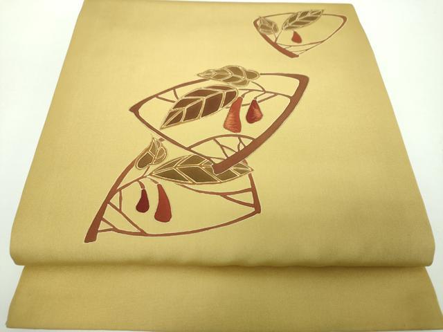 ［7082］名古屋帯 本場筑前博多織 更紗花 八寸 逸品 正絹 着物 7082］名古屋帯 本場筑前博多織 更紗花 八寸 逸品 名古屋帯 逸品 正絹 正絹
