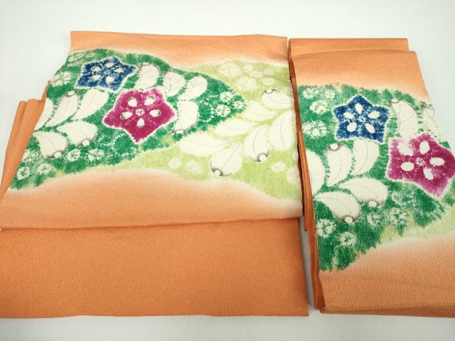 平和屋着物●つけ帯　絞り　辻が花　鬼しぼ縮緬　正絹　逸品　DABB4700ps