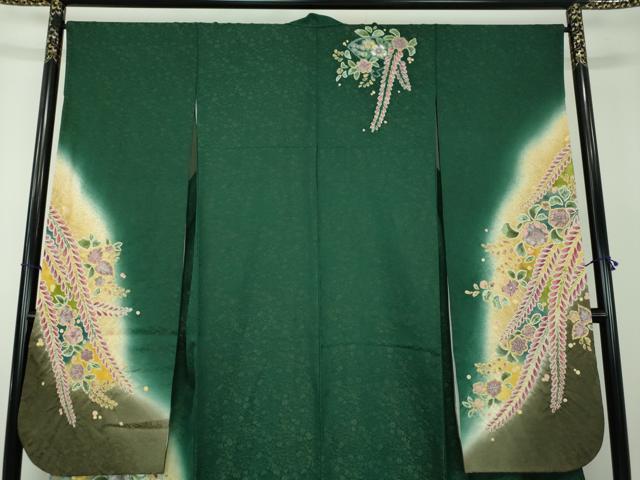 平和屋着物○豪華振袖 絞り 辻が花 暈し染め 金通し地 正絹 逸品