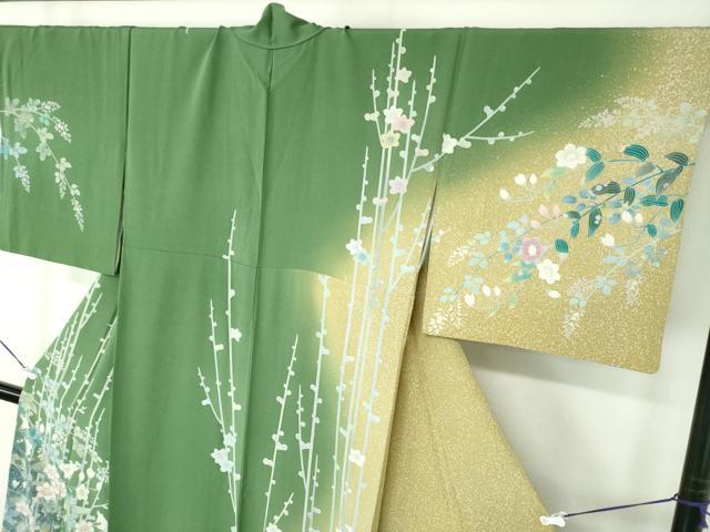 平和屋着物○訪問着 友禅 作家物 草花間道 槍梅 暈し