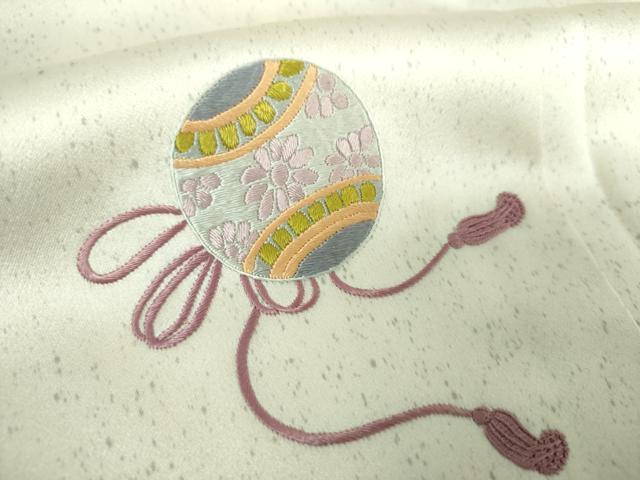 平和屋着物●訪問着　総刺繍　宝尽くし楽器花文　正絹　逸品　未使用　DABB4894ps_7