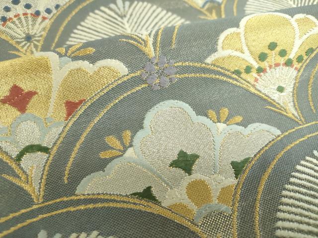 平和屋着物●六通柄袋帯　唐織　松寿　金銀糸　正絹　逸品　DABB4937ps caal6437_03.jpg